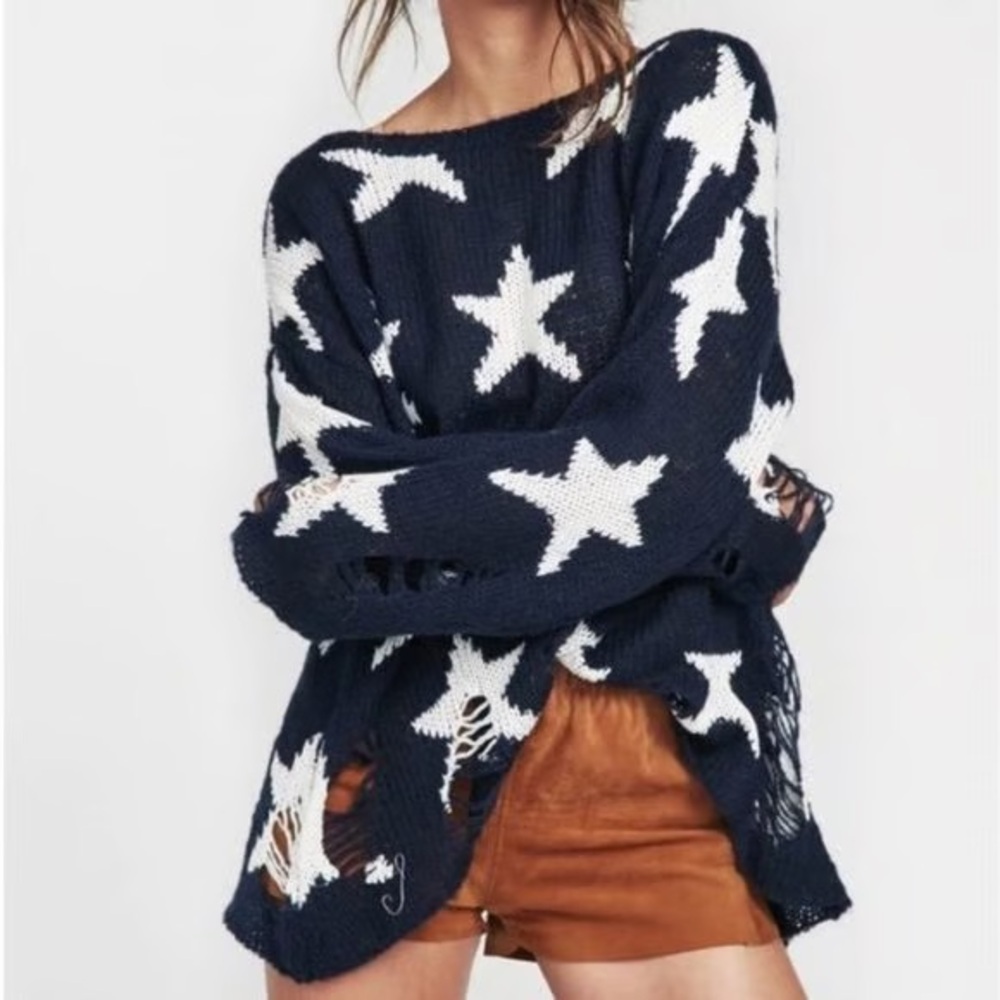 Wildfox Couture White Label Lennon Seeing Stars - in Vintage Dark Navy size sm